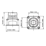 Llave corte para 1 batería 300 A negra Seaflo - Imagen 2