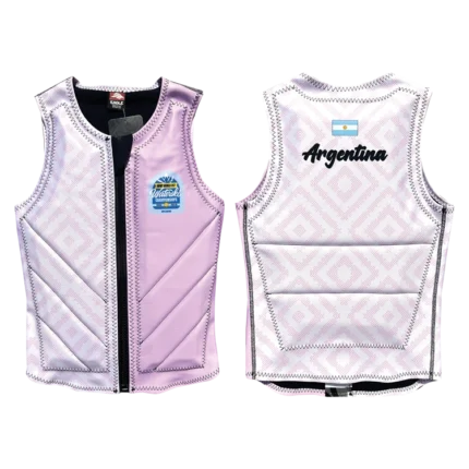 Salvavidas Rosa Rombos de Neoprene USA