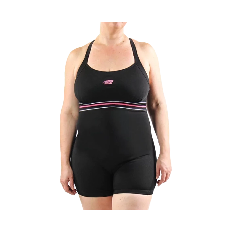 SP1662 MALLA MUJER CON PIERNA Y BROCHE NEGRA 01 Malla mujer c/pierna y broche negra Speed - Imagen 1