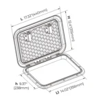 Tapa Estanco c/llave 44 x 31,5 cm Seaflo - Imagen 4