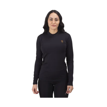 Remera Bamboo mujer m/l negra Thermoskin