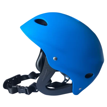 Casco wake azul con protector de orejas