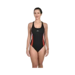 Malla mujer doble recorte lateral negro Buen Nado