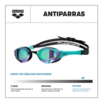 Antiparras Cobra Edge Swipe Mirror esmeralda Arena - Imagen 4