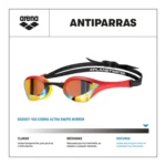 Antiparras Cobra Ultra Swipe Mirror dorado/rojo Arena - Imagen 4