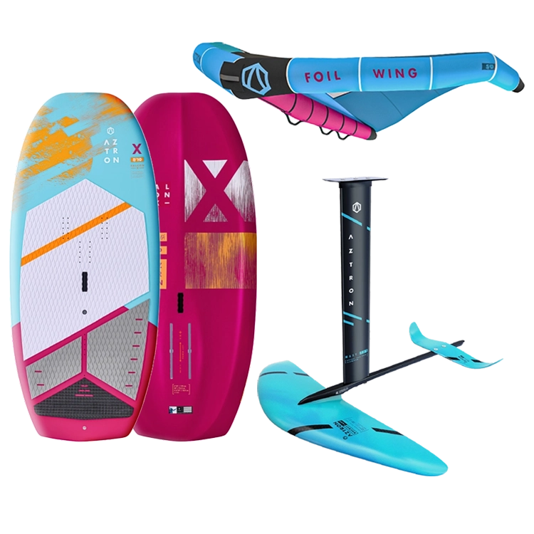 NAUTY195 FOIL 1650 TABLA VELA Foil combo tabla 5' 10" , vela 5 m y rocker Aztron - Imagen 1