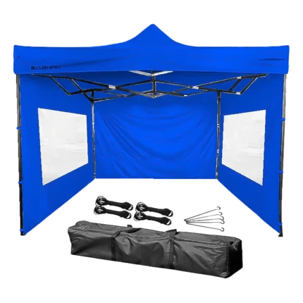 Gazebo 3 x 3m acero paredes Oxford 1080 Denier